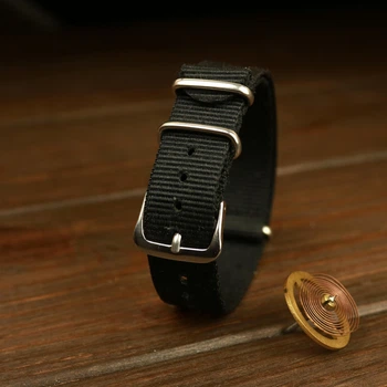 Нейлоновый ремешок NATO для часов 18 mm N-101 Черный