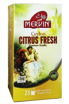 Чай Mervin Citrus Fresh чорний з апельсином та лимоном 25 шт*2 г (57255)
