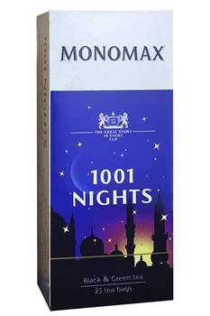 Чай Monomax 1001 Ніч чорний та зелений у пакетиках 25*1,5 г (52149)