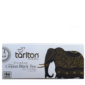 Чай Tarlton Золотий слон чорний в пакетиках 25 шт х 2 г (53576)