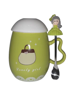 Кружка з кришкою і ложкою Great Coffee Принцеса 360 мл (52606)