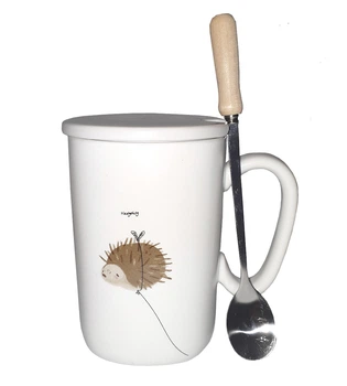 Кружка з кришкою і ложкою Great Coffee Лавлі 350 мл (53001)