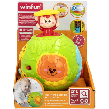 Розвиваюча іграшка Smily Play WinFun Roll 'N Pop Jungle Activity Ball (4895038507784)