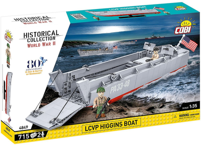 Klocki konstrukcyjne Cobi Historical Collection WWII LCVP Higgins Boat 715 elementów (5902251048495)