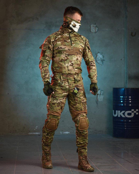 Тактический штурмовой костюм с наколенниками штаны+убакс L мультикам (87530)