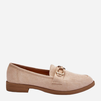 Loafersy damskie Misal 40 Beżowe (5905677080759)