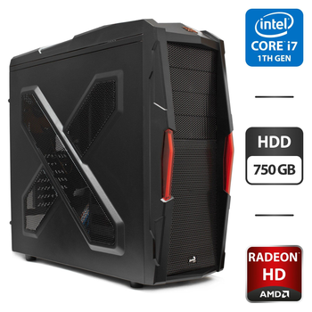 Компьютер AeroCool Strike-X Coupe Tower / Intel Core i7-920 (4 (8) ядра по 2.66 - 2.93 GHz) / 12 GB DDR3 / 750 GB HDD / AMD Radeon HD 6790, 1 GB GDDR5, 256-bit / 750W / DVD-ROM б/у