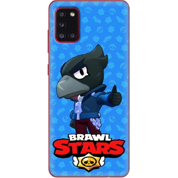 Силиконовый Чехол с Картинкой для Samsung Galaxy A31 (A315) Принт (Бравл Старс Ворон, Brawl Stars Crow) (39470-ysm016)
