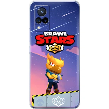 Силиконовый Чехол с Картинкой для Vivo V21 Принт (Бравл Старс Ворон, Brawl Stars Crow) (43146-ysm018)