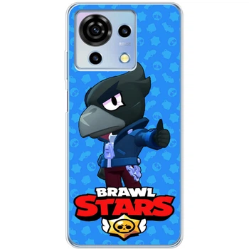 Силиконовый Чехол с Картинкой для ZTE Blade V50 Vita Принт (Бравл Старс Ворон, Brawl Stars Crow) (51086-ysm016)