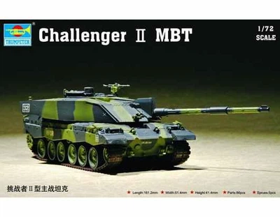 Збірна модель 1/72 британський танк Challenger II MBT Trumpeter 07214