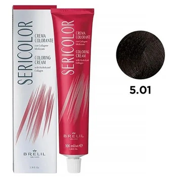 Крем-краска для волос Brelil Sericolor Coloring Сream 5/01 Натуральный светлый пепельно-каштановый 100 мл