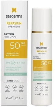 Сонцезахисний крем для жирної шкіри Sesderma Repaskin Urban 365 Cream Oily Skin SPF 50 50 мл (8429979482556)