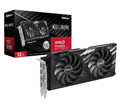 Видеокарта ASRock Radeon RX 7700 XT Challenger OC 12GB GDDR6 (RX7700XT CL 12GO) EU
