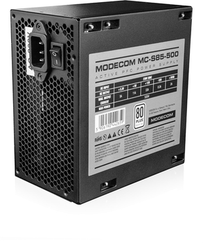 Блок питания Modecom MC-S85-500 Bulk (ZAS-MC85-CL-500-ATX-APFC)