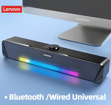 Саундбар/звукова панель з Bluetooth та led Lenovo TS33 Black (TS33B)