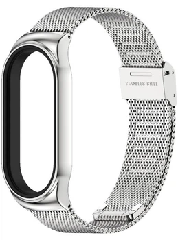Металевий ремінець міланське плетіння Mi Jobs Milano CS для фітнес браслета Xiaomi Mi Band 6/5/4/3 Сріблястий (mrk18102001)