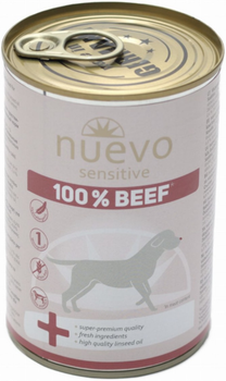 Вологий корм Nuevo Sensitive з яловичиною для дорослих собак 400 г (4250231534607)
