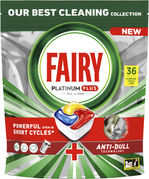 Капсули для посудомийних машин Fairy Platinum Plus Все-в-1 36 шт (8700216236232)