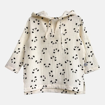 Дитяче муслінове пончо для хлопчика Babydream 59tsmall 74 см Молочне (ROZ6501037632)