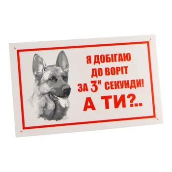 Табличка “Я добігаю до воріт...” (A-009791)
