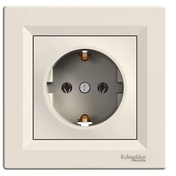 Розетка с заземлением, слоновая кость, EPH2900123 Schneider Asfora