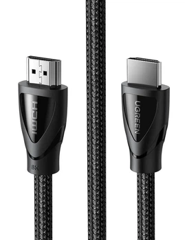 Кабель видео Ugreen HDMI 2.1 8K 3D 48Gbps HDR 1М Black (HD140)