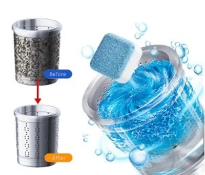 Антибактеріальний засіб догляду, очищення пральних машин Washing mashine cleaner №2 в шипучих таблетках 12 шт в упаковці
