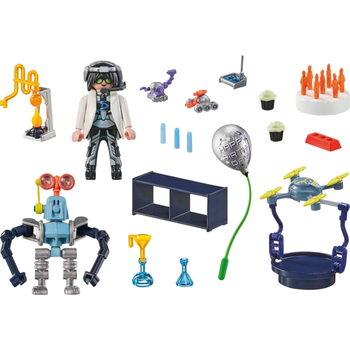 Zestaw do zabawy z figurkami Playmobil My Life Researchers With Robots 67 elementow (4008789714503)