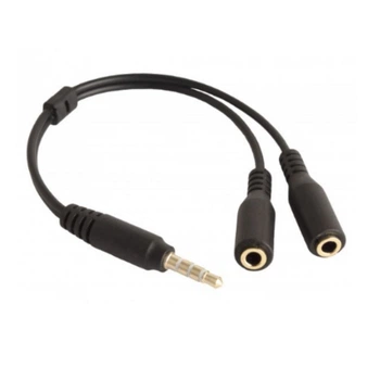 Розділювач Аудіо Виходу 3,5mm Male for PC Колір Чорний