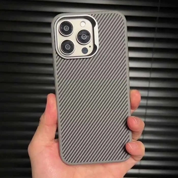 Чохол iPhone 15 Pro Max Kevlar Soft touch with MagSafe gray
