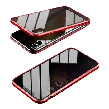 Чохол накладка xCase для iPhone XS Max Privacy Double-sided Magnetic Case transparent red