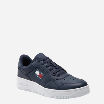 Sneakersy męskie skórzane Tommy Hilfiger EM0EM00955-C87 46 Granatowe (8720641580915)