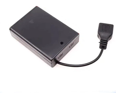 Аккумуляторный/батарейный отсек на 3 х АА с крышкой и USB-мама