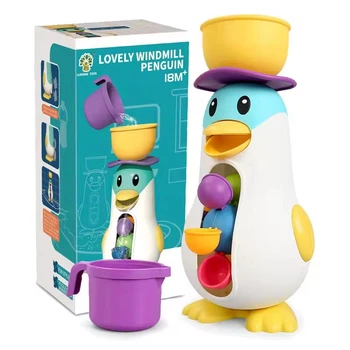 Игрушка для ванны JURONG TOXS "Веселая мельница" с пингвином (AUAU03)