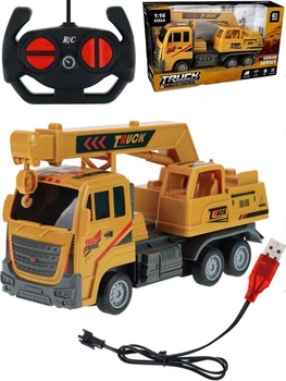 Игрушечная машинка грузовик автокран на пульте радиоуправления HB Toys автокран на аккумуляторе