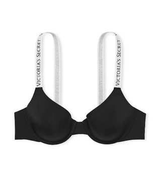 Бюстгальтер Victoria's Secret LIGHTLY LINED DEMI BRA BLACK Чорний 34С (75С)