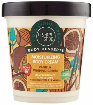 Nawilżający krem do ciała Organic Shop Body Desserts Vanilla 450 ml (4744183011977)