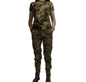 Жіноча військова тактична футболка XXL піксель