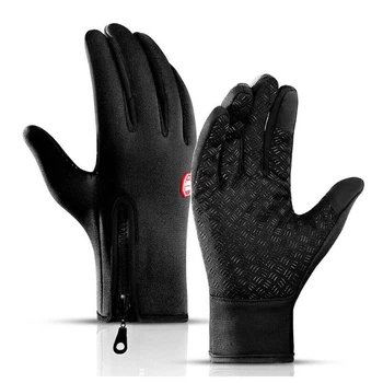 Сенсорные спортивные перчатки HKXY Winds Stopper велосипедные черный XL