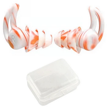 Беруши для плавания, работы, отдыха, путешествий SUNROZ Colored Orange/white (A-12390)