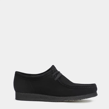 Чоловічі мокасини Clarks Originals Wallabee 26155519 45 Чорні (261555197105)