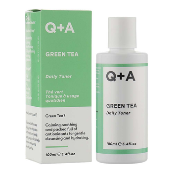 Тонер Q+A для лица успокаивающий с зеленым чаем Green Tea Daily Toner 100 ml (0306143)