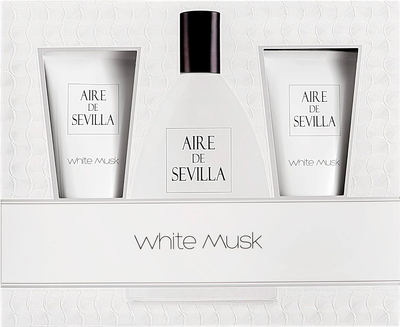 Набір для жінок Instituto Espanol Aire De Sevilla White Musk Туалетна вода 150 мл + Крем для тіла 150 мл + Гель для душу 150 мл (8411047136355)