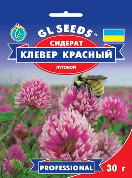Газонна трава GL Seeds Конюшина червона (клевер), 30 г (295-PROF)