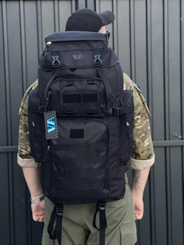 Універсальна військова сумка, армійська сумка містка 70л тактичний рюкзак Хакі Чорний
