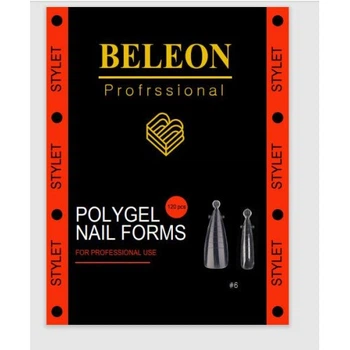 Верхние формы BELEON для наращивания ногтей №6 Stylet 120 шт