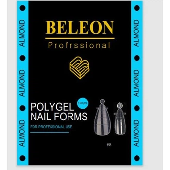 Верхні форми BELEON для нарощування нігтів No8 Almond 120 шт