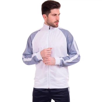 Спортивная кофта мужская на молнии SP-Sport Fit 6803 размер M (165-170 см) White-Light Grey