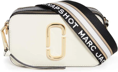 Кожаная сумка Marc Jacobs The Snapshot New Cloud White Multi
